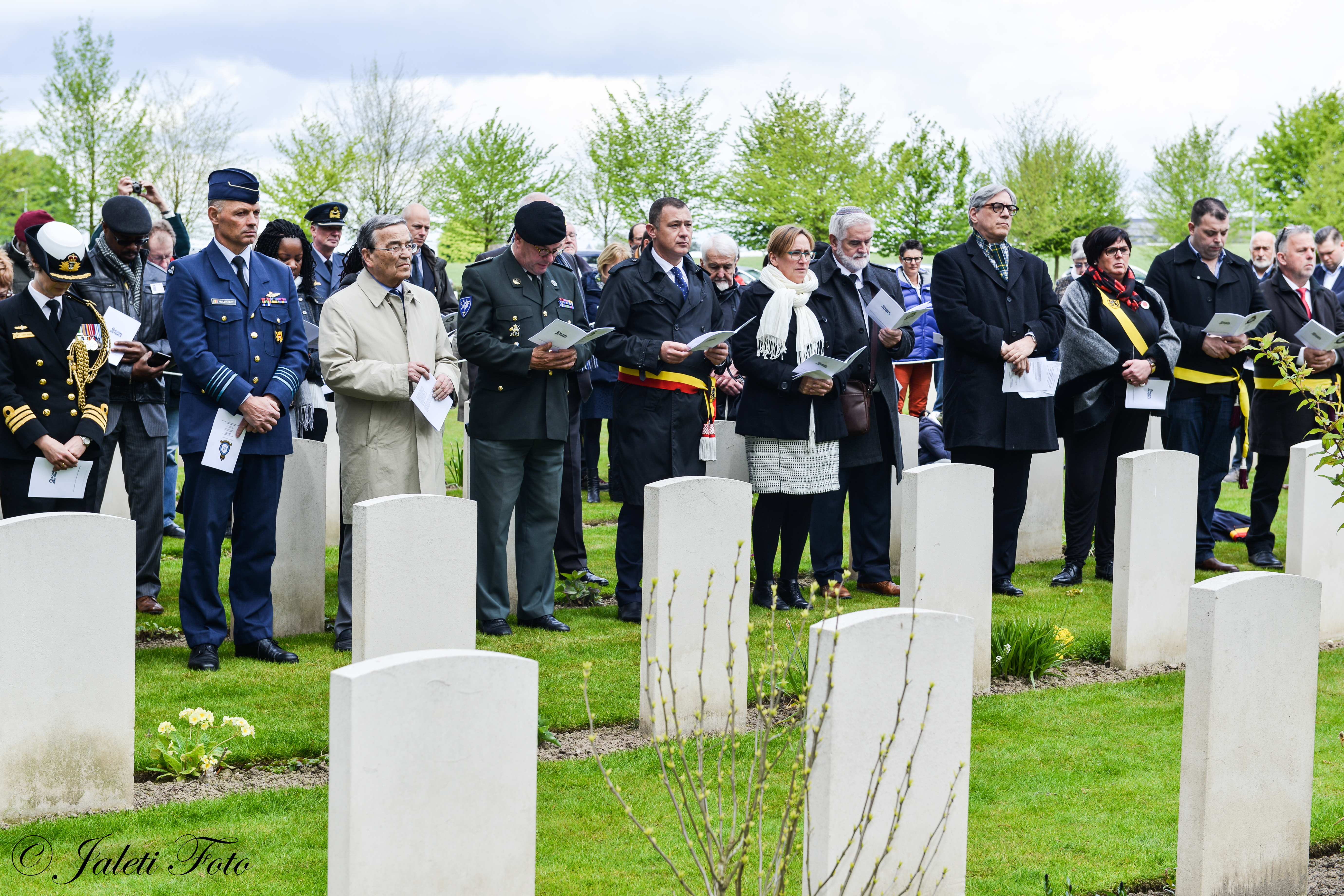 De begrafenis van de laatste slachtoffers van de Lancaster NN775 op vrijdag 28/4/17